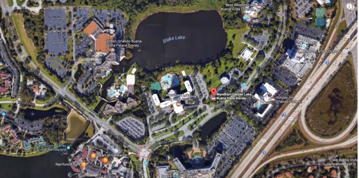 map of hotels close to disney