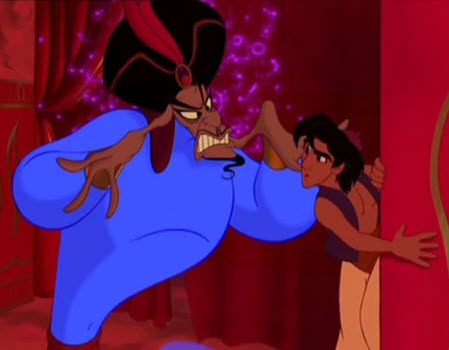 The Genie's Impersonations in Aladdin